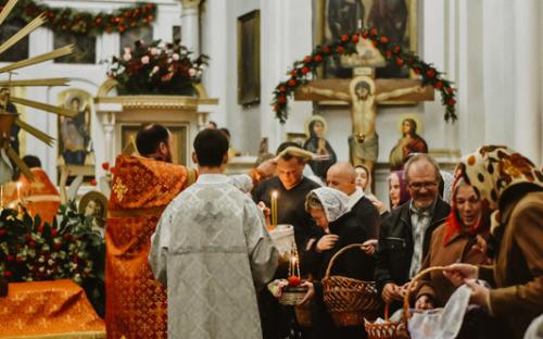 Светлое Христово Воскресение встретили на приходе Троицкого собора фото 70