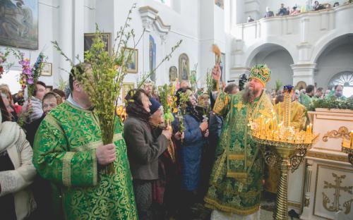 Божественная литургия в Вербное Воскресенье фото 6